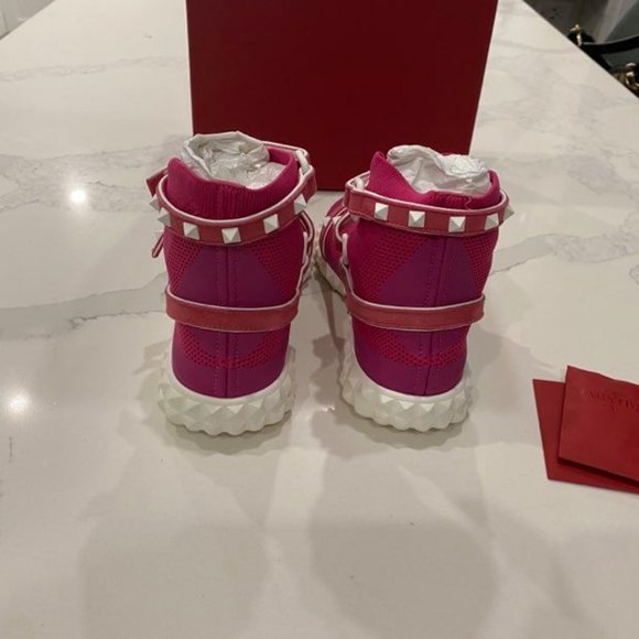 Valentino Rockstud body-tech high-top trainers ret - Picture 3 of 5